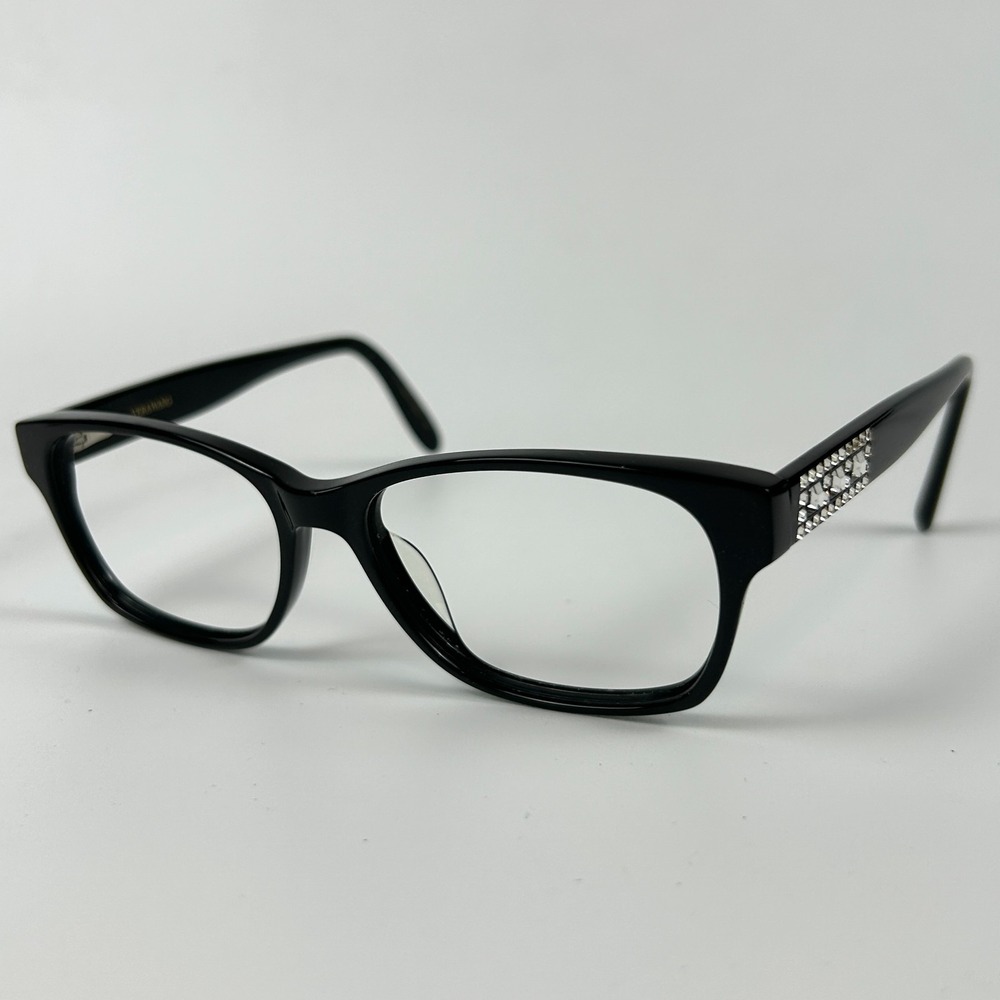 Vera Wang Marisole Womens Eyeglasses Frame Black Full Rim Rhinestone 53-16-140mm